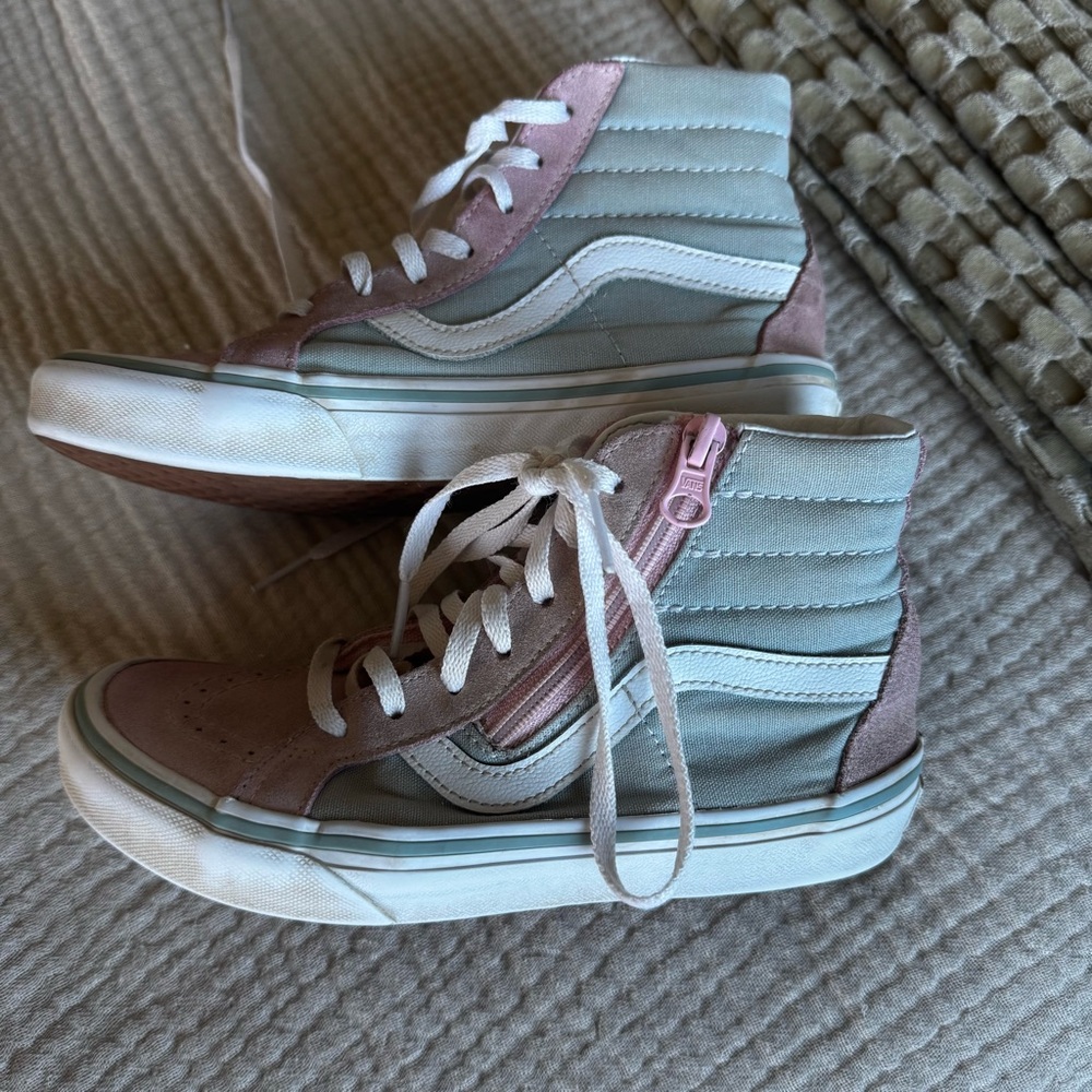 Vans Girls High-Top Sneakers - Pink and Gray